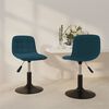 vidaXL Cadeiras de jantar girat&oacute;rias 2 pcs veludo azul