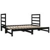 vidaXL Estrutura sof&aacute;-cama de puxar 2x(90x190) cm pinho maci&ccedil;o preto