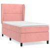 vidaXL Cama com molas/colch&atilde;o 80x200 cm veludo rosa