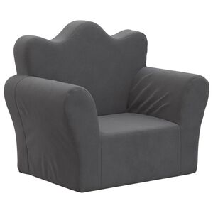 vidaXL Sof&aacute; infantil pel&uacute;cia macia antracite