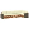 vidaXL Conjunto de Sof&aacute; Sectional com almofada 6 pcs Natural e Creme
