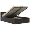 vidaXL Cama hidr&aacute;ulica c/ arruma&ccedil;&atilde;o 120x200cm couro artificial cinza