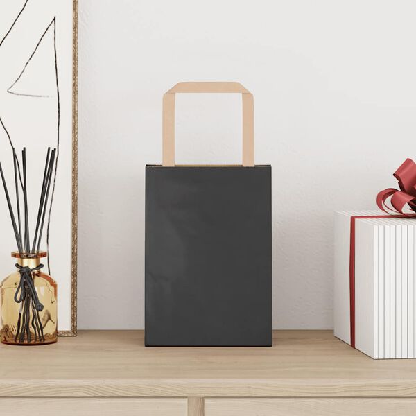 vidaXL Sacos de papel 250 unid com al&ccedil;as branco 15x8x21 cm