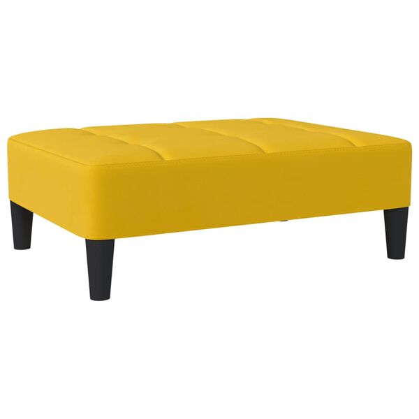 vidaXL Apoio de p&eacute;s 78x56x32 cm veludo amarelo