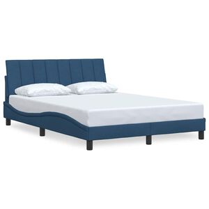 vidaXL Estrutura de cama sem colch&atilde;o Hanko 120x200 cm tecido azul