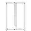 vidaXL P&eacute;s para mesa de jantar em forma de T, 2 pe&ccedil;as, branco, 60x35x(72-73) cm, a&ccedil;o
