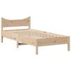 vidaXL Estrutura de cama com cabeceira 75x190 cm pinho maciço