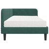 vidaXL Estrutura de Cama de Canto Verde Escuro 100 x 200 cm Veludo