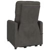 vidaXL Poltrona elevat&oacute;ria de massagens tecido microfibra cinza-escuro