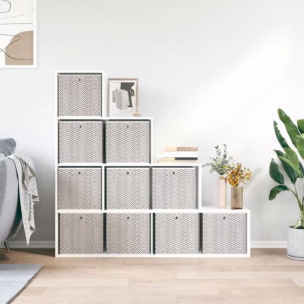 vidaXL Caixas de arruma&ccedil;&atilde;o dobr&aacute;veis 10 pcs 32x32x32 cm TNT castanho