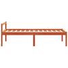 vidaXL Cama para idosos 90x200 cm madeira pinho maci&ccedil;a castanho cera