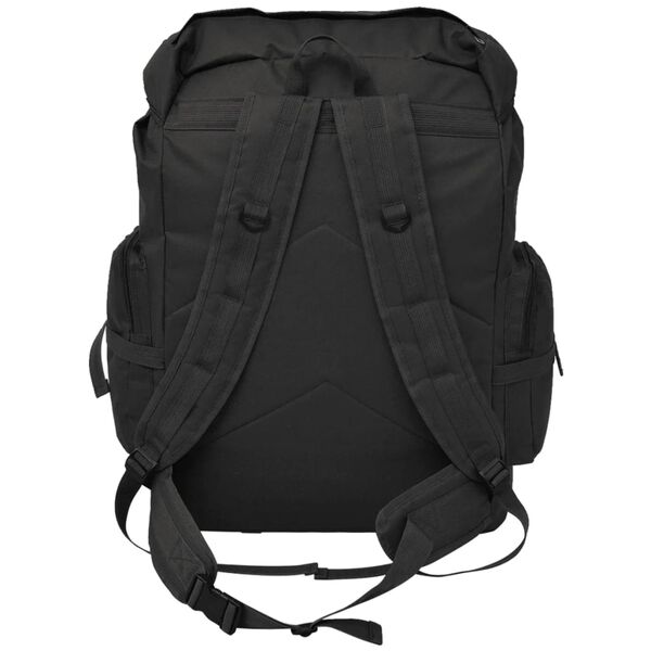 vidaXL Mochila estilo exército 65 L preto
