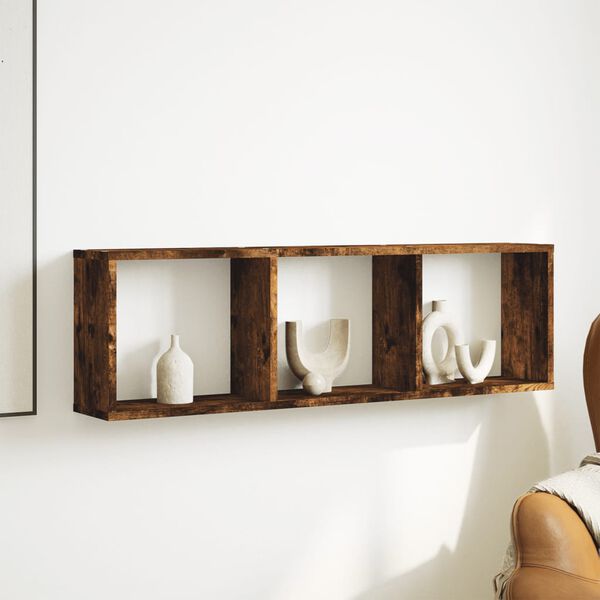 vidaXL Arm&aacute;rio parede 100x16x30cm derivados de madeira carvalho fumado