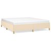vidaXL Estrutura de cama sem colch&atilde;o 180x200 cm tecido cor creme