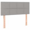 vidaXL Cama com molas/colch&atilde;o 120x200 cm tecido cinza-claro