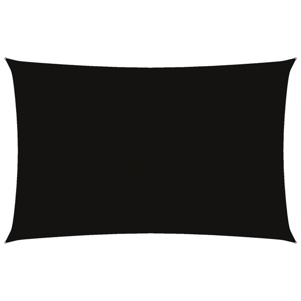 vidaXL Para-sol estilo vela tecido oxford retangular 5x8 m preto