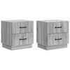 vidaXL Arm&aacute;rio de Cabeceira 2 pcs Sonoma Cinzento 43 x 34,5 x 44,5 cm