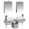 vidaXL Conjunto de Arm&aacute;rios para Banheiro 5 pcs Sonoma cinzento
