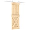 vidaXL Porta Deslizante Natural e Branco 70 x 210 cm