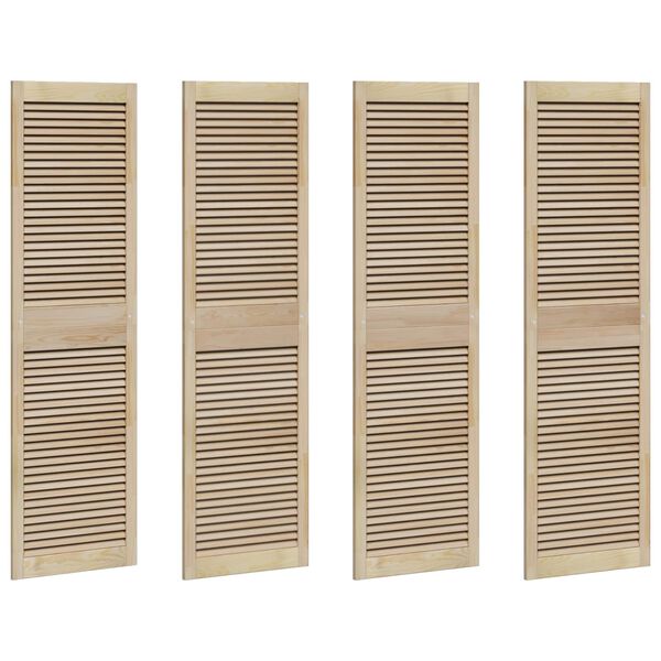 vidaXL Porta de Arm&aacute;rio com porta 4 pcs Natural 140.5 x 2 x 59.5 cm