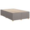 vidaXL Cama boxspring c/ colch&atilde;o 120x190cm tecido castanho-acinzentado