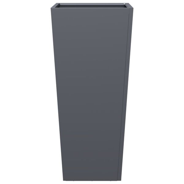 vidaXL Vaso/floreira de jardim 35x35x75 cm a&ccedil;o antracite