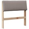 vidaXL Cabeceira estofada Cinzento-acastanhado 75 cm