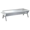 vidaXL Tabuleiro de churrasco 118x42x30,5 cm a&ccedil;o inoxid&aacute;vel prateado