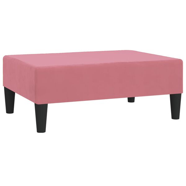 vidaXL Apoio de pés 78x56x32 veludo cor-de-rosa