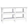 vidaXL Bancada de trabalho 142,5x50x80 cm madeira pinho maci&ccedil;a branco