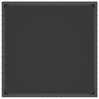 vidaXL Mesa de jardim 90x90x75 cm vime PE preto