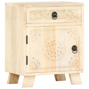 vidaXL Mesa de cabeceira 40x30x50 cm madeira de mangueira maci&ccedil;a