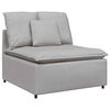 vidaXL M&oacute;dulo central para sof&aacute; modular com almofadas, cinza nuvem, 100 cm