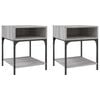 vidaXL Mesas de cabeceira 2pcs 40x41x50 cm deriv. madeira cinza sonoma
