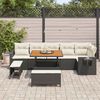 vidaXL Conjunto de Sofá de Jardim 9 pcs Preto Rattan Sintético