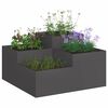 vidaXL Vaso de Jardim Preto 100 x 100 x 48 cm Aço
