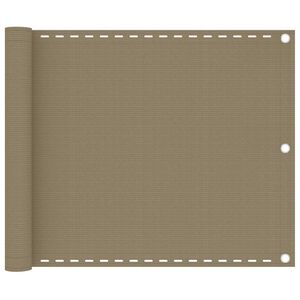 vidaXL Tela de varanda 75x300 cm PEAD cinzento-acastanhado