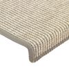 vidaXL Tapetes de escada 15 pe&ccedil;as 65x21x4 cm prateados com borda retangular