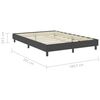 vidaXL Cama boxspring 160x200 cm tecido cinzento-escuro