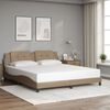 vidaXL Estrutura de cama com LED sem colch&atilde;o Zadar 180x200 cm cappuccino