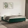 vidaXL Cama com molas/colch&atilde;o 180x200 cm veludo verde-escuro