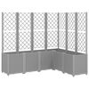 vidaXL Vaso/floreira jardim c/ treli&ccedil;a 160x120x140 cm PP cinza-claro