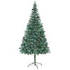vidaXL &Aacute;rvore de Natal Artificial com 300 LEDs Verde 210 cm PVC e A&ccedil;o