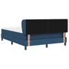 vidaXL Cama box spring com colch&atilde;o Azul 140 x 190 cm tecido