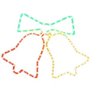 vidaXL Figura de sinos de Natal com 72 luzes LED 50x56 cm