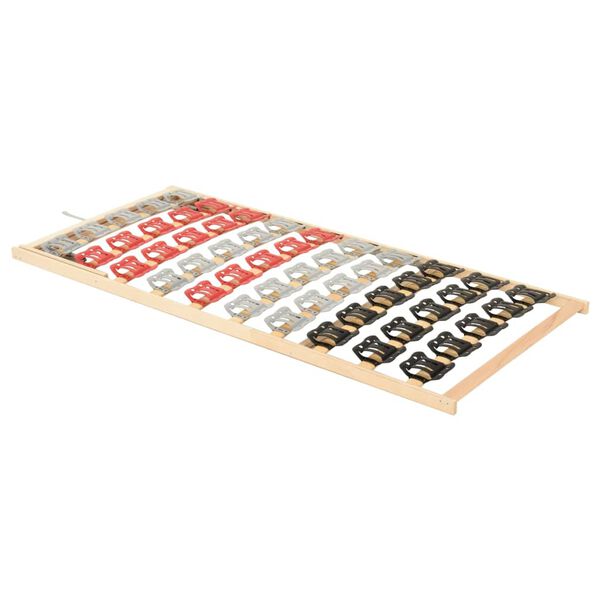 vidaXL Estrutura de cama com 12 ripas e cabeceira ajust&aacute;vel 90x200 cm