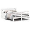 vidaXL Estrutura de cama c/ cabeceira sem colch&atilde;o 120x200 cm branco