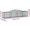 vidaXL Cestos gabião arqueados 3 pcs 300x50x60/80 cm ferro galvanizado