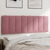 vidaXL Almofad&atilde;o de cabeceira Hanko 140 cm veludo rosa