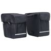 vidaXL Alforge duplo para bicicleta imperme&aacute;vel 35 L preto